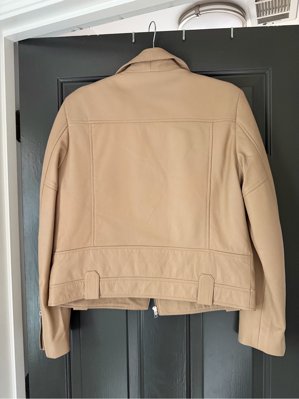 Each x Other Women's Tan Leather Moto Jacket - Picture 4 of 6